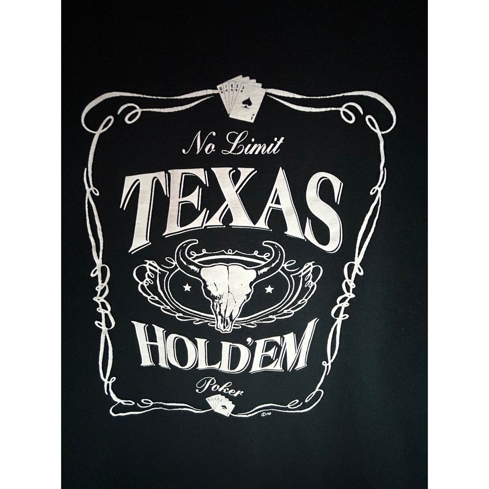 Vintage Y2k "No‎ Limit Texas Holdem Poker" Big Graphic T-Shirt Mens Large - Picture 10 of 11